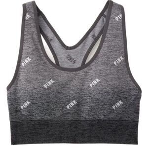 Victorias Secret Pink Active Seamless Lightly Lined Padded Gym sport bra Gray L